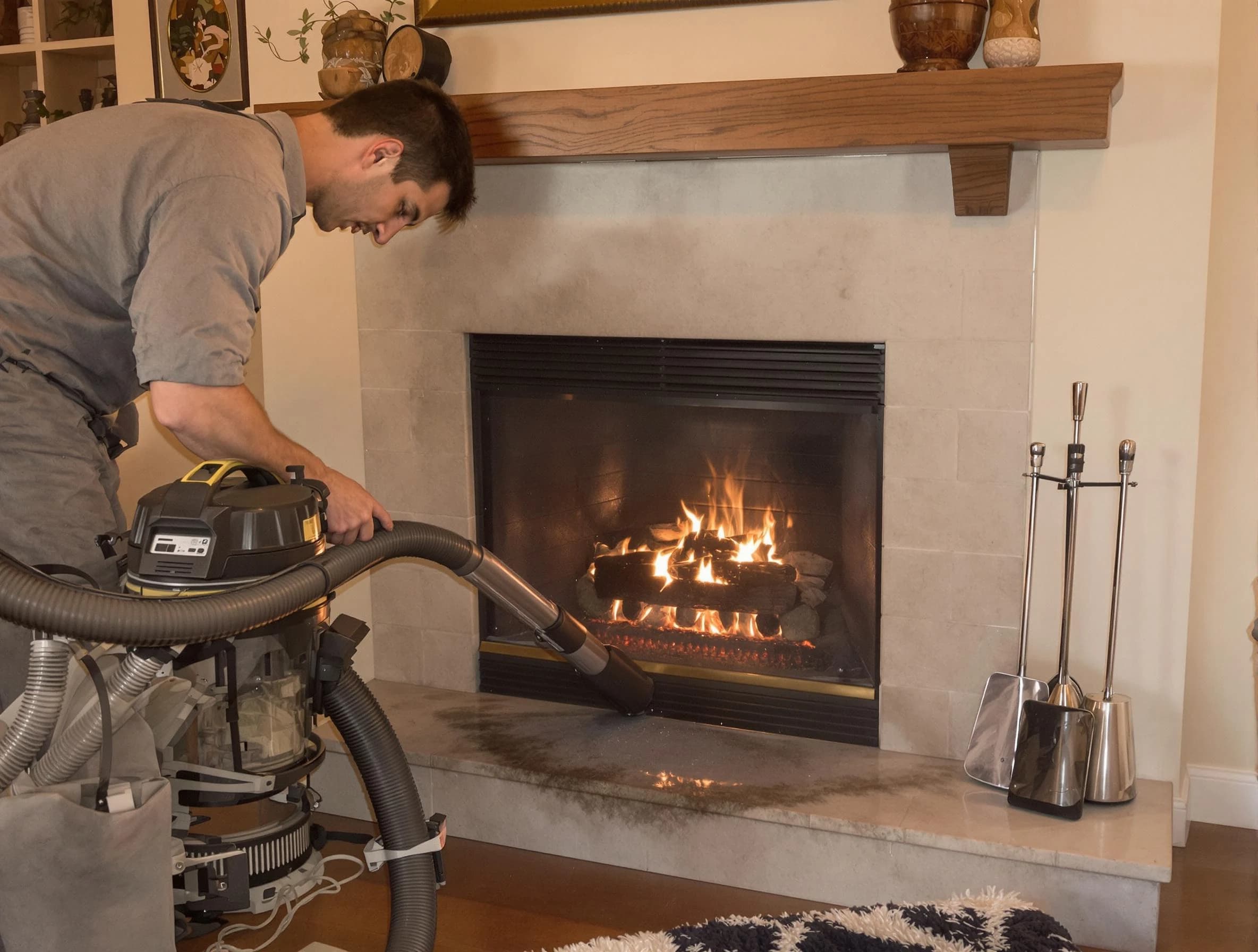 Routine fireplace upkeep by Orem Chimney Sweep in Orem, UT