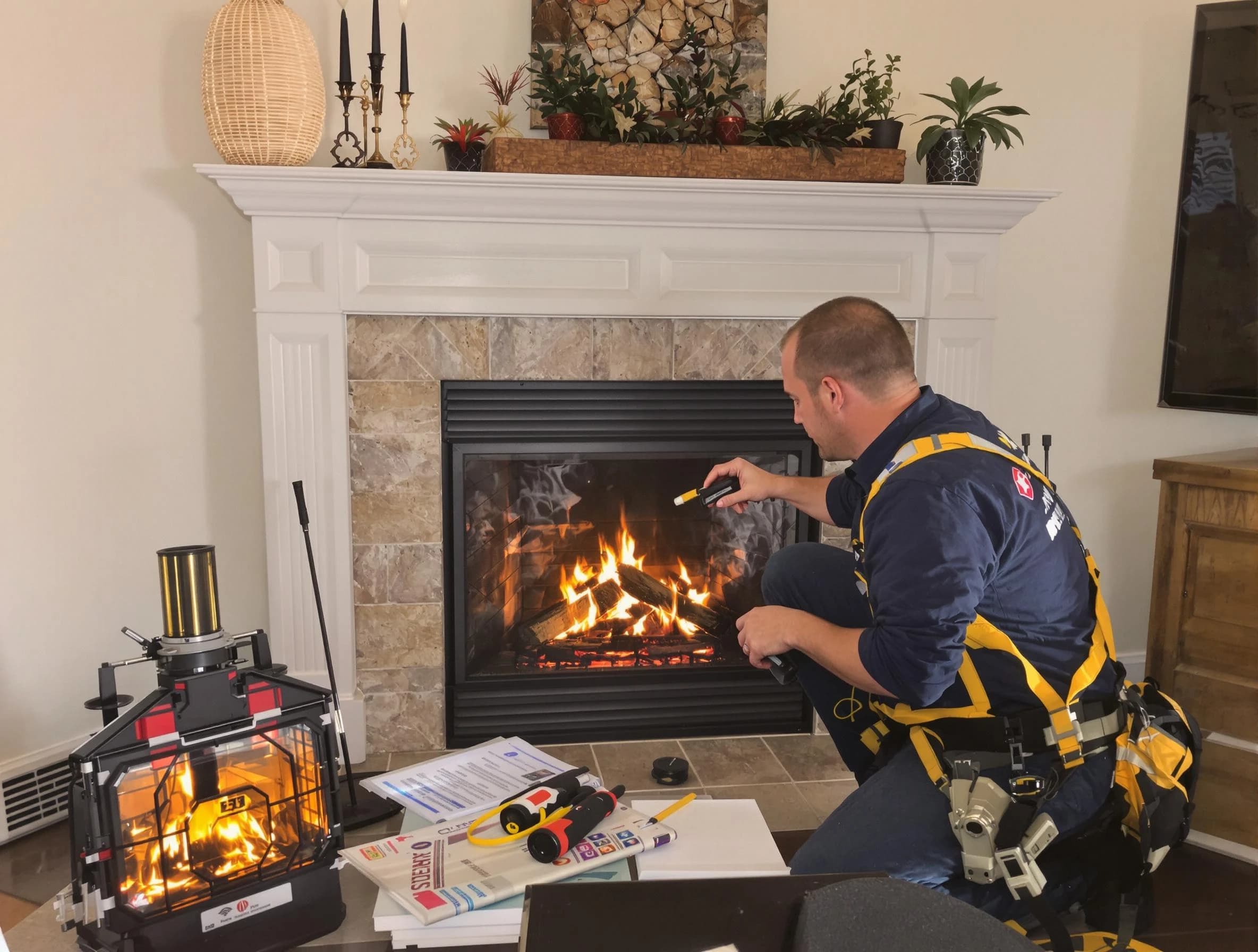 Safety-focused fireplace inspection by Orem Chimney Sweep in Orem, UT