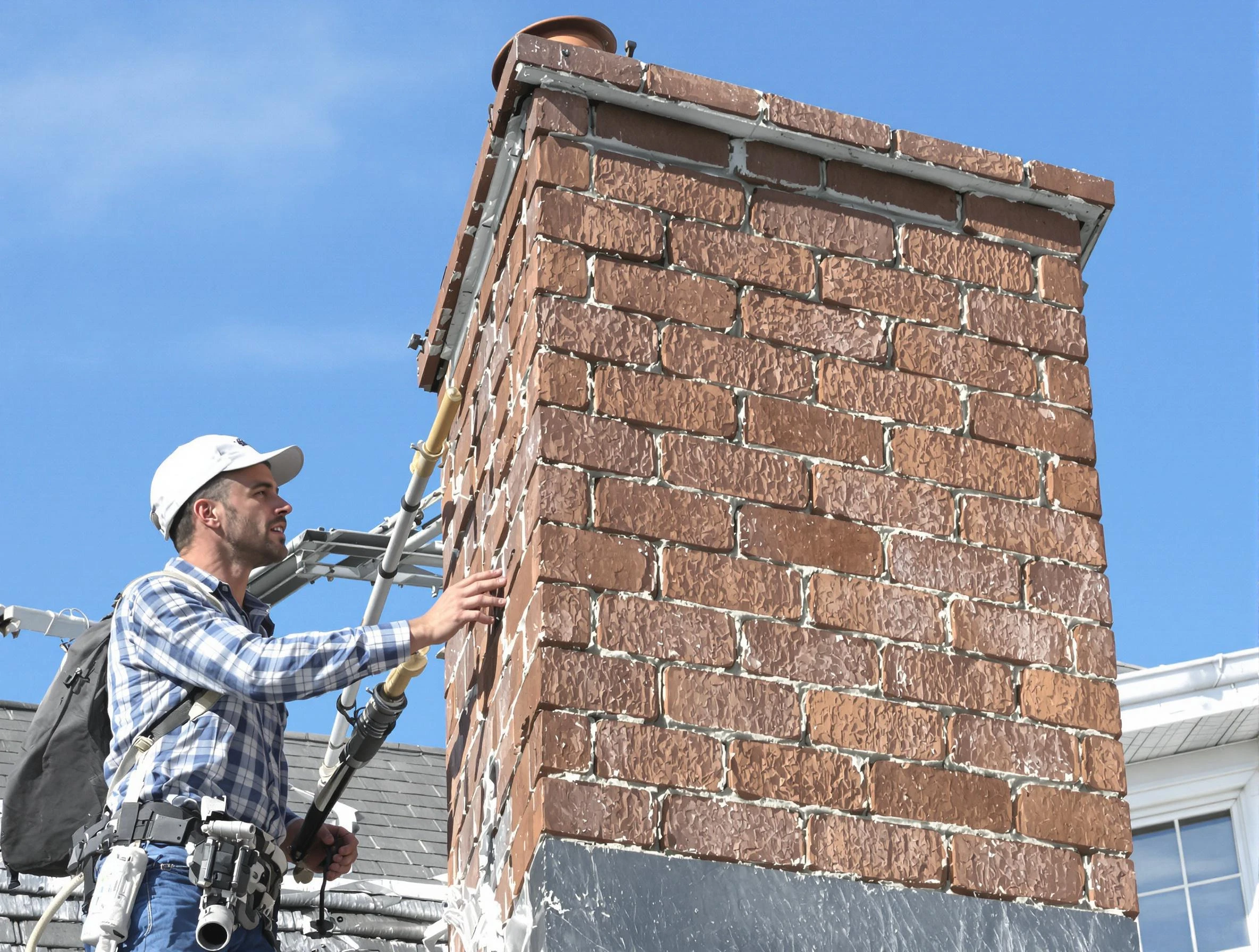 Brickwork for a chimney rebuild by Orem Chimney Sweep in Orem, UT