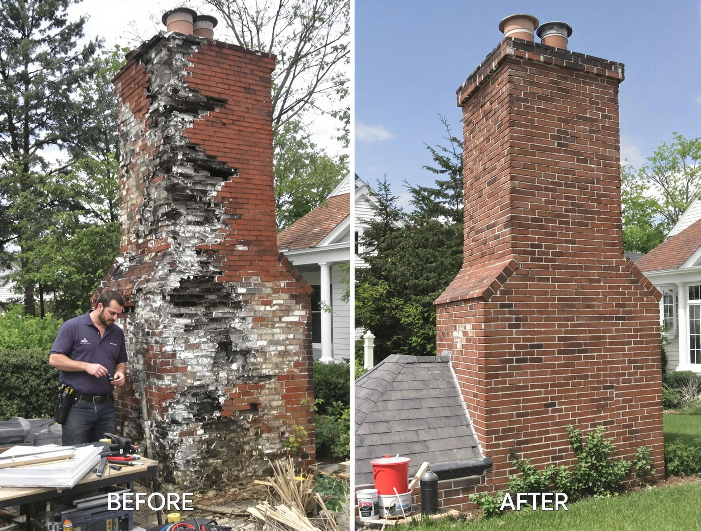 Orem Chimney Sweep performing a full chimney restoration in Orem, UT