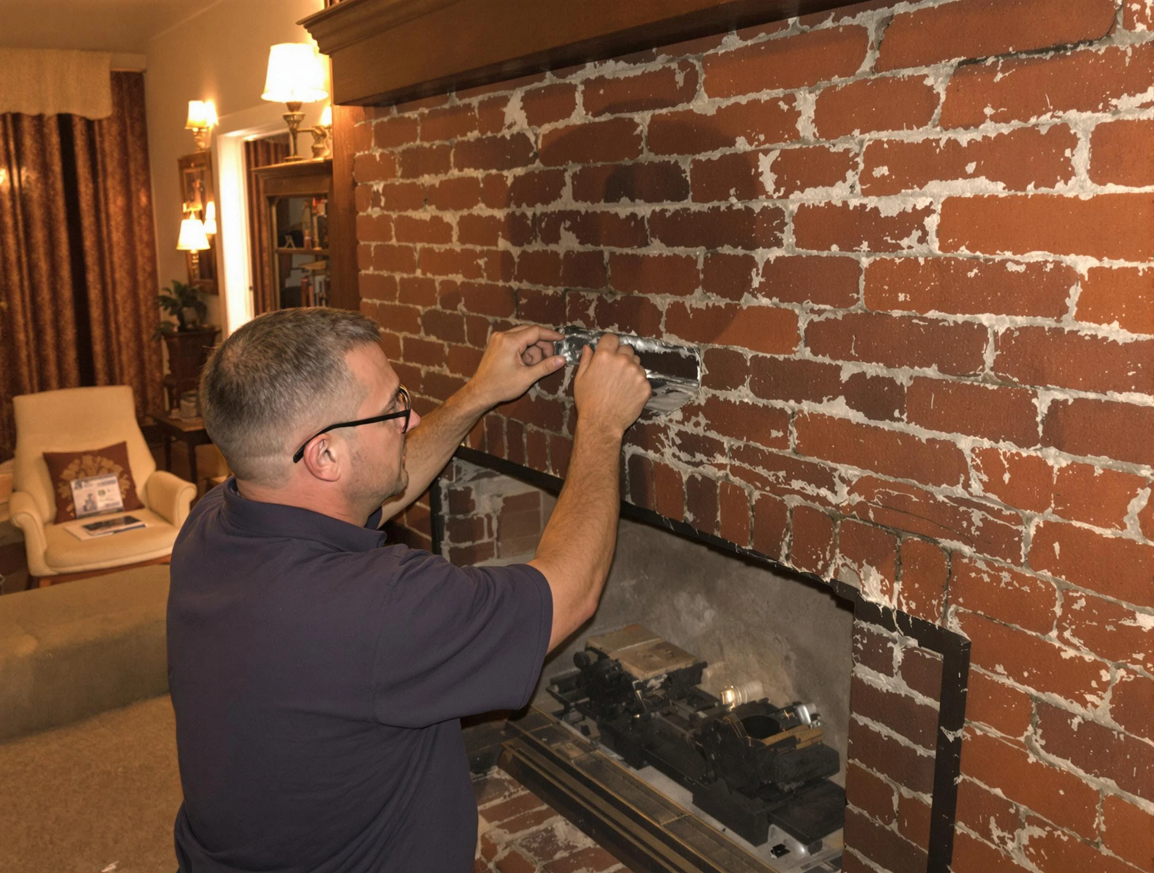 Orem Chimney Sweep expert fixing a fireplace in Orem, UT